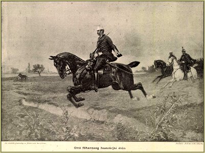 Julius von Blaas, Ottó főherceg huszárjai élén, Ország-Világ, 1896. szeptember 6