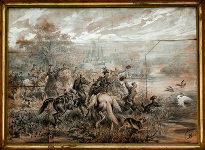Juliusz Kossak - Heron Hunting - MNK II-a-778 - National Museum Kraków