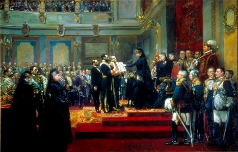 Jura de la Constitución por María Cristina