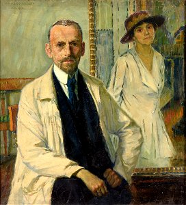 Julius Müller-Massdorf Selbstporträt mit Gattin 1920