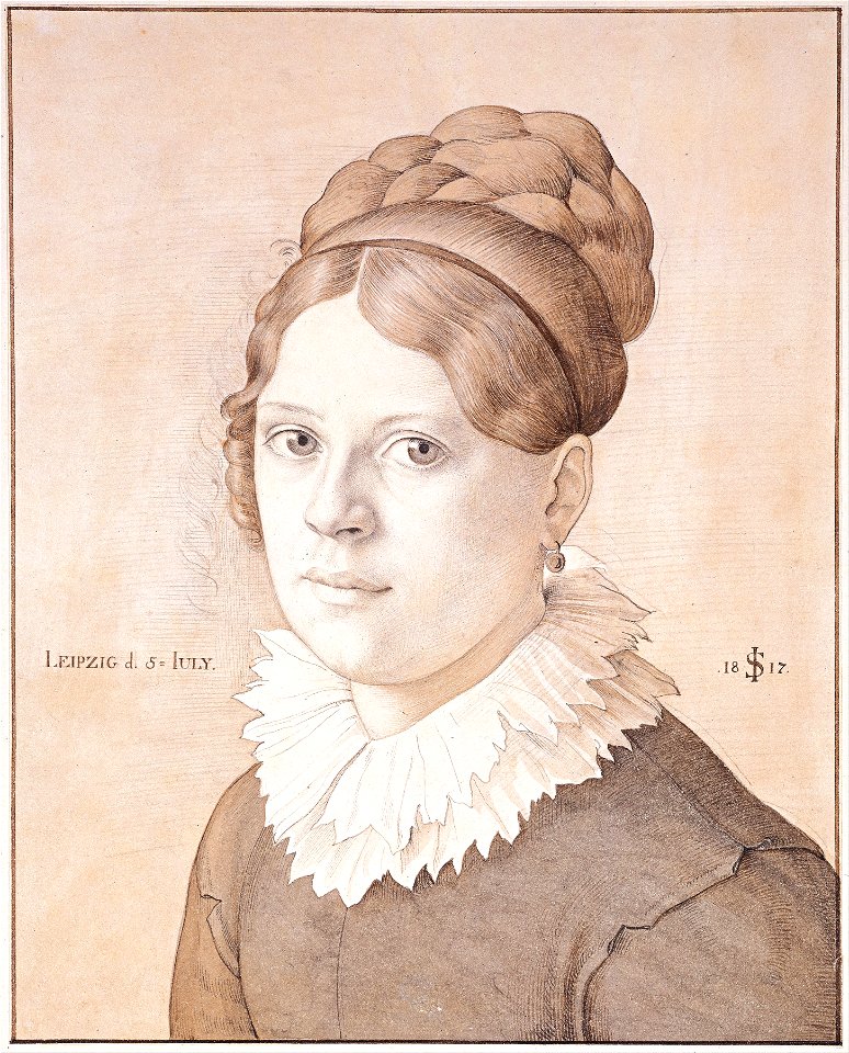 Julius Schnorr von Carolsfeld - Portrait of Henriette Schnorr von Carolsfeld, 1817 - Google Art Project