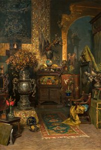 Julius Victor Berger - Atelierinterieur - 2701 - Kunsthistorisches Museum. Free illustration for personal and commercial use.