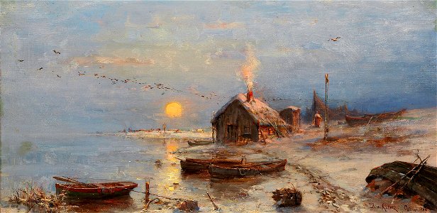 Julius von Klever - A fishing village on the Baltic coast