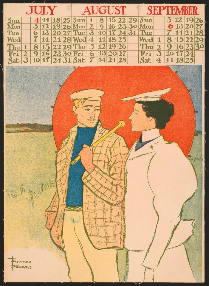 July August September 1897 calendar LCCN2015646483