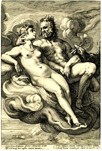 Jupiter and Juno - Hendrik Goltzius. Free illustration for personal and commercial use.