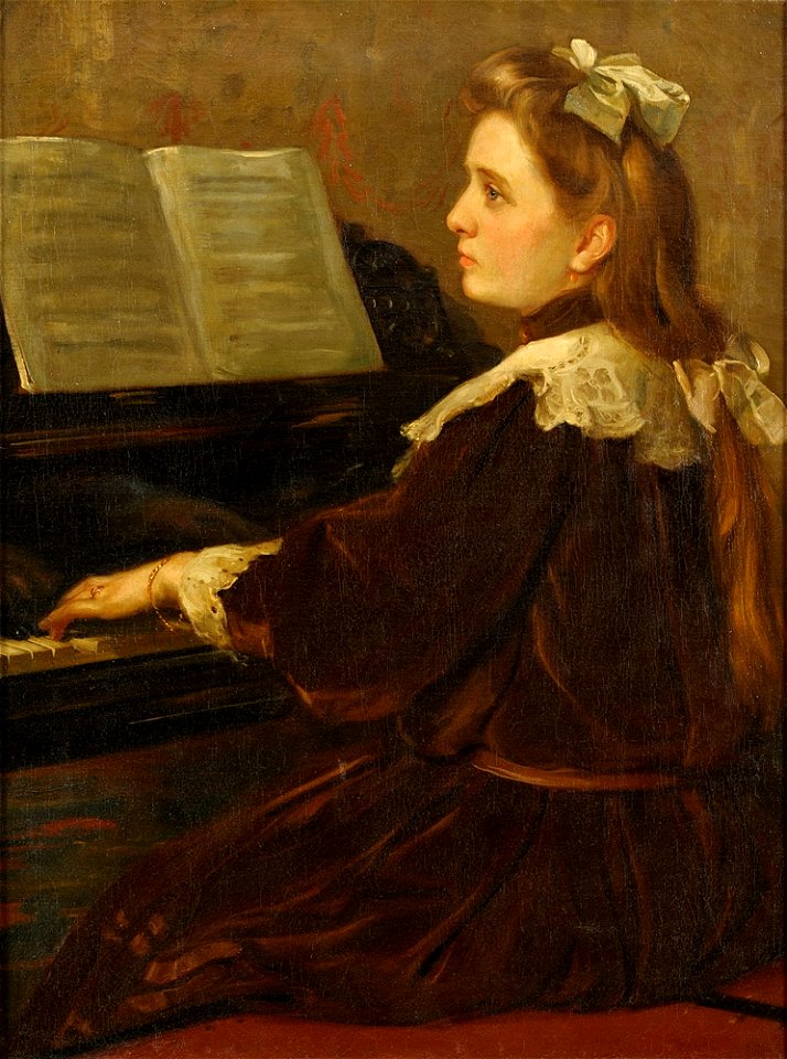 Junge Pianistin 19Jh