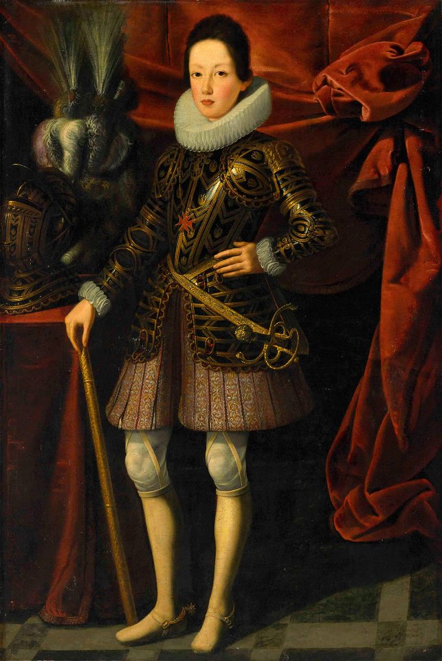 Justus Sustermans (studio) - Portrait of young Ferdinand II de' Medici (1610-1670), Grand Duke of Tuscany, in armour