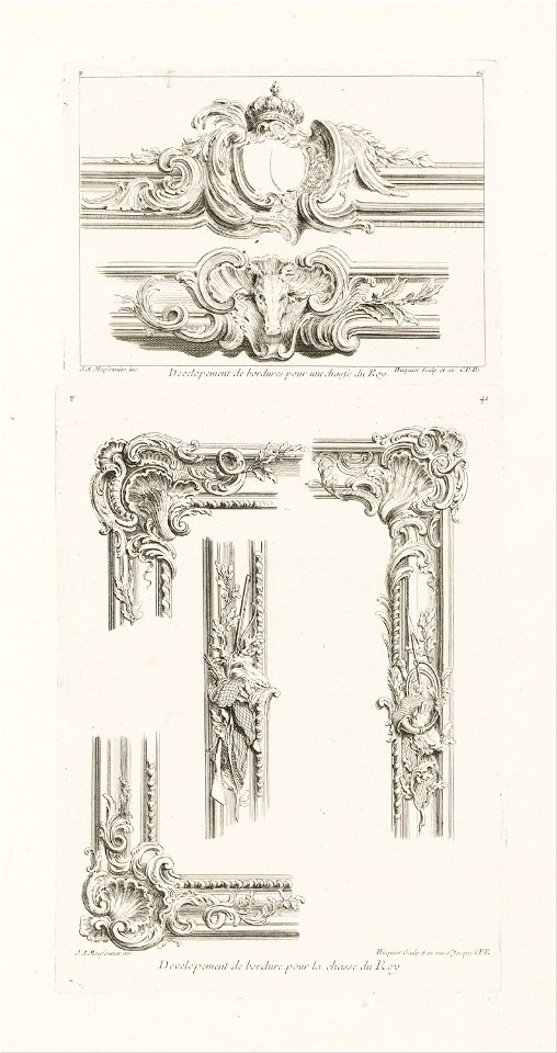 Juste-Aurèle Meissonnier - Design of Two Border Details - Google Art Project