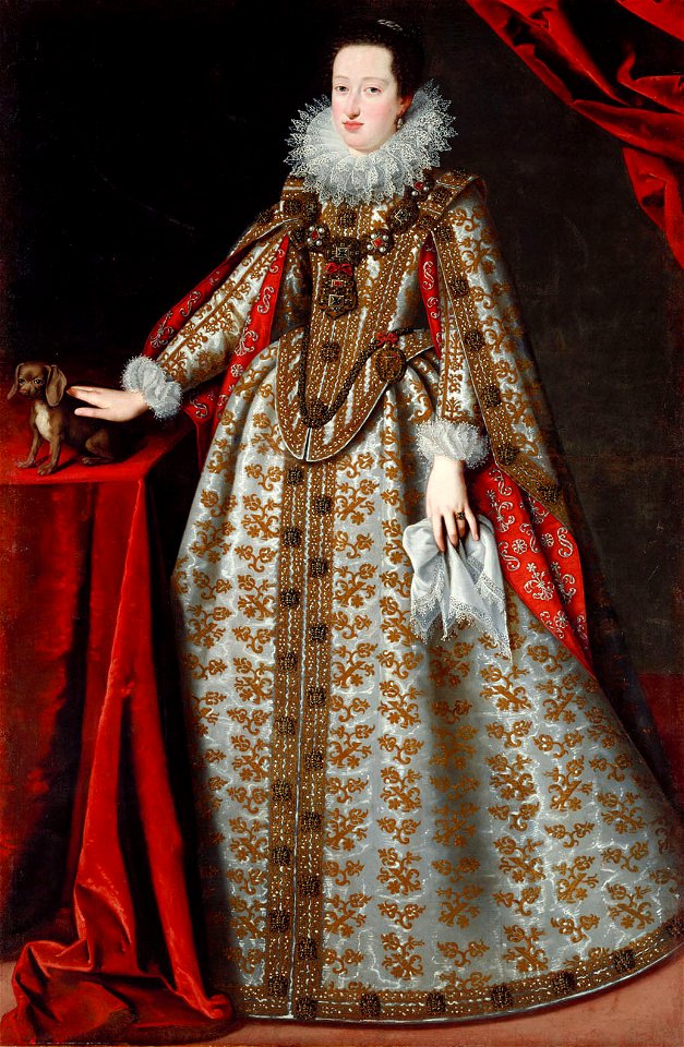 Justus Sustermans, , Schloss Ambras Innsbruck - Eleonore von Gonzaga (1598-1655), 2. Gemahlin von Ferdinand II., im Brautkleid - GG 7146 - Kunsthistorisches Museum