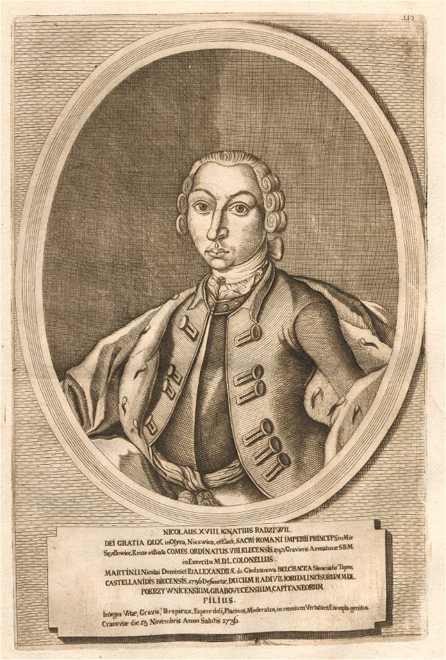 Juzef Mikałaj Radzivił. Юзэф Мікалай Радзівіл (H. Lajbovič, 1758)
