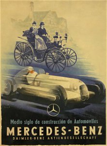 Jupp Wiertz Mercedes-Benz poster 1935. Free illustration for personal and commercial use.