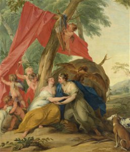 Jupiter, vermomd als Diana, verleidt de nimf Callisto Rijksmuseum SK-A-3885