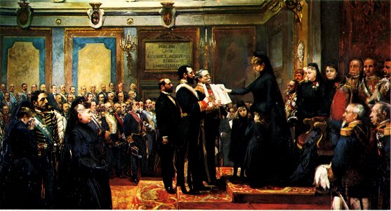 Jura de la regente María Cristina de Habsburgo (Francisco Jover, Joaquín Sorolla)