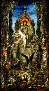 Jupiter and Semele by Gustave Moreau (cropped). Free illustration for personal and commercial use.