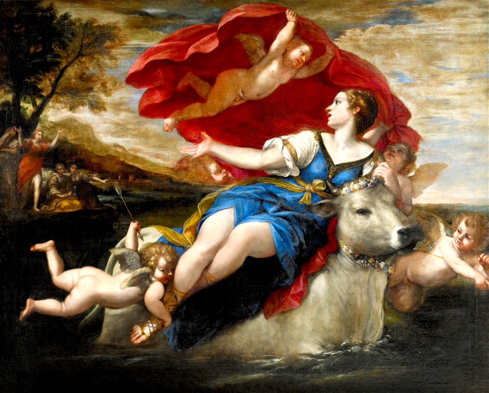 Jupiter in the shape of a bull carrying off Europa by Francesco Albani