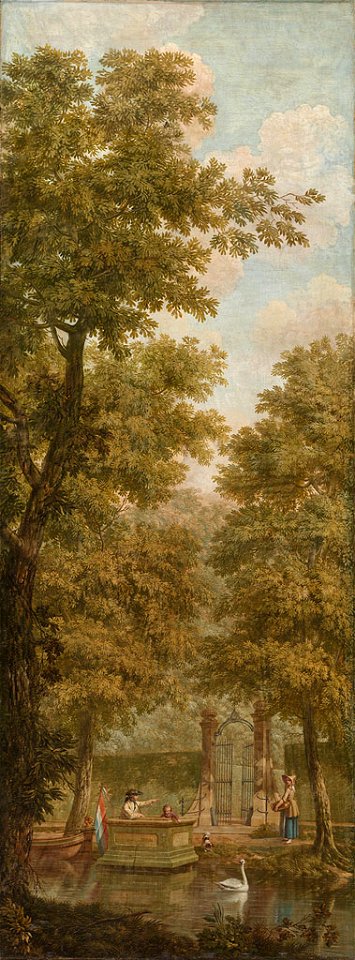 Jurriaan Andriessen - Behangsel met Hollands landschap, behorend bij de zaal van de Nieuwe Doelenstraat 22 - KA 2914.4 - Amsterdam Museum