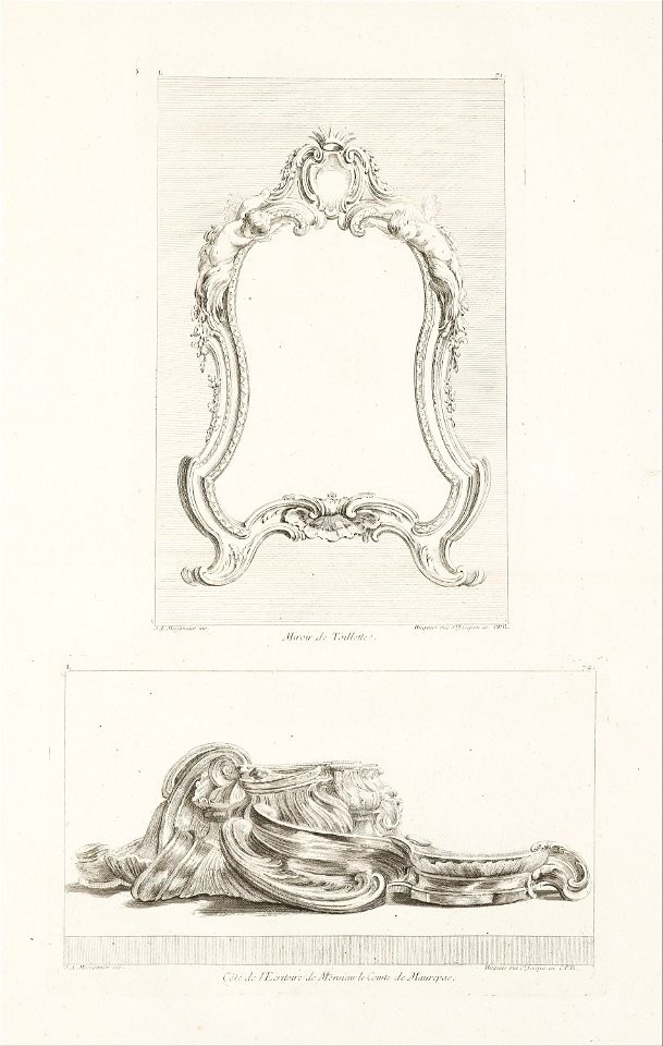 Juste-Aurèle Meissonnier - Miroir de Toillette., Mirior de toilette, 5th Plate - Google Art Project