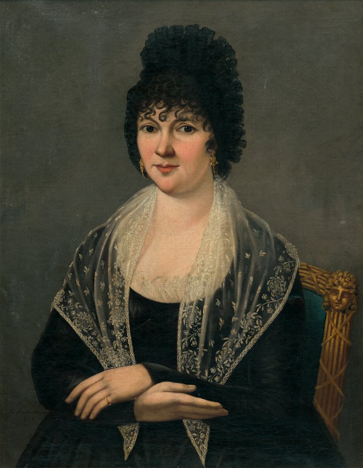 Ján Rombauer - Podobizeň dámy v čiernom - O 175 - East Slovak Gallery