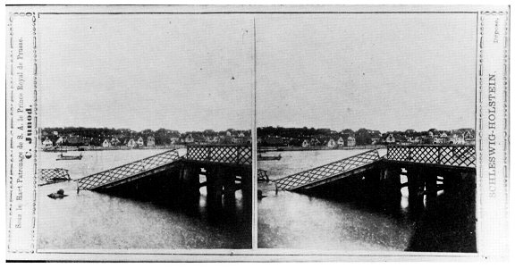 Junod, Charles - Brücke von Sonderburg von den Dänen zerstört (Zeno Fotografie)