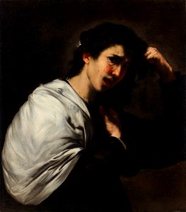 Jusepe de ribera called lo spagnoletto a young woman tearing out her h063548)