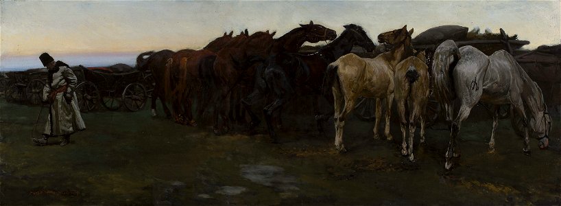 Józef Chełmoński - Horses at rest - MP 4605 MNW - National Museum in Warsaw