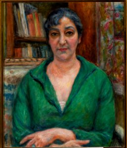 Józef Pankiewicz - Wife's portrait in a green sweater - MP 5343 MNW - National Museum in Warsaw