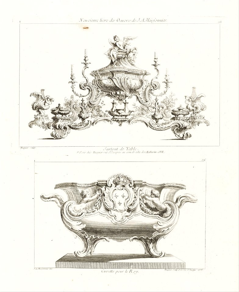 Juste-Aurèle Meissonnier - Neuvième Livre des Oeuvres de J.A. Meissonnier, Surtout de Table (Ninth Series of Works by J.A. Meis... - Google Art Project