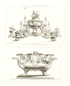 Juste-Aurèle Meissonnier - Neuvième Livre des Oeuvres de J.A. Meissonnier, Surtout de Table (Ninth Series of Works by J.A. Meis... - Google Art Project