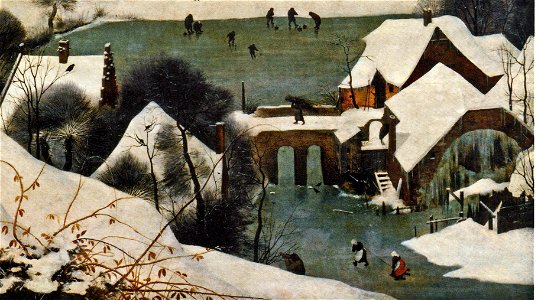 Jäger im Schnee (Brücke und Mühle)