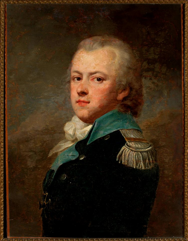 Józef Pitschmann - Portrait of Jan Krasicki, Rogala coat of arms (ca. 1764–1831) in a dark blue uniform jacket of the 14th Potocki Infantry Regiment - MP 2916 MNW - National Museum in Warsaw