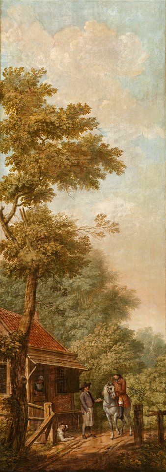 Jurriaan Andriessen - Behangsel met Hollands landschap, behorend bij de zaal van de Nieuwe Doelenstraat 22 - KA 2914.3 - Amsterdam Museum