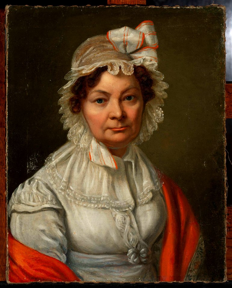 Józef Sonntag - Portrait of a woman in a red scarf - MP 2773 MNW - National Museum in Warsaw