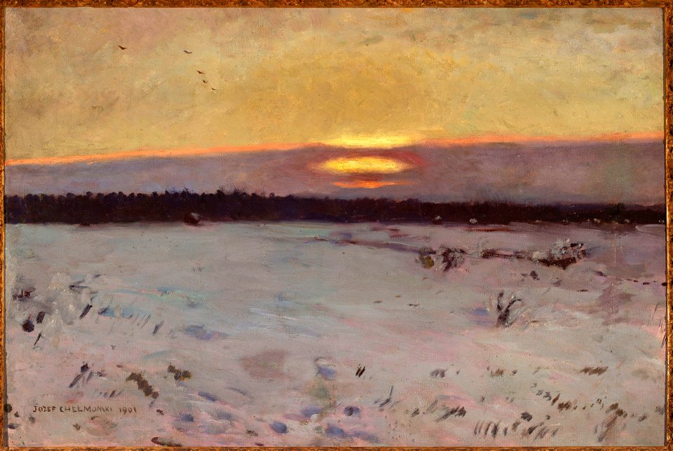 Józef Chełmoński - Sunset in winter - MP 2269 MNW - National Museum in Warsaw
