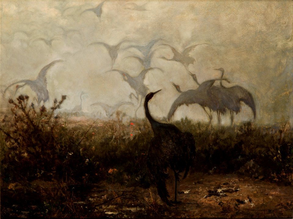 Józef Chełmoński - Cranes - MNK II-a-793 - National Museum Kraków