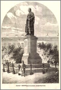 József nádor szobra Bp-en. Mo. és a Nagyvilág, 1876
