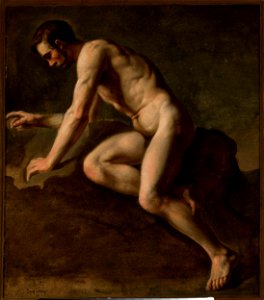 Józef Simmler - Male nude study - MP 697 - National Museum in Warsaw