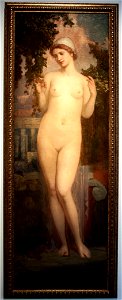 János Stein - Nude of young girl on the terrace of the palace