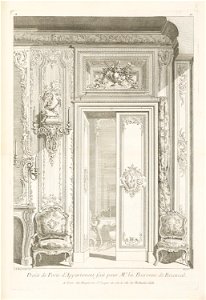 Juste-Aurèle Meissonnier - Projet de Porte d'Appartement fait pour M.e la Baronne de Bezenval.; Projet de porte pour Madame de ... - Google Art Project