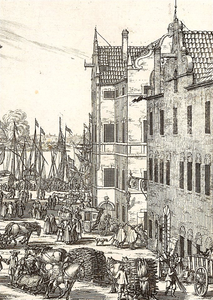 Järntorget med krogen Blå Örn, Dahlbergh 1691