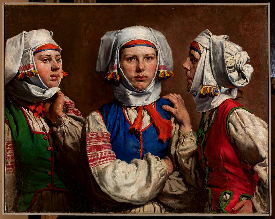 Józef Smoliński - Three women in folk attires - 35512 - National Museum in Warsaw