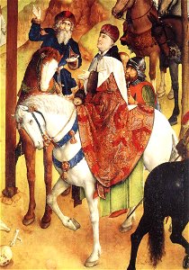 Justus van Gent - Calvary Triptych central detail 3