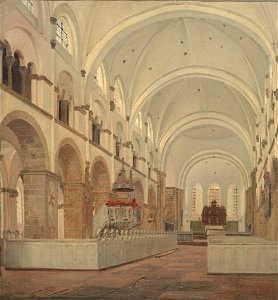 Jørgen Roed - The Interior of Ribe Cathedral - KMS1331 - Statens Museum for Kunst