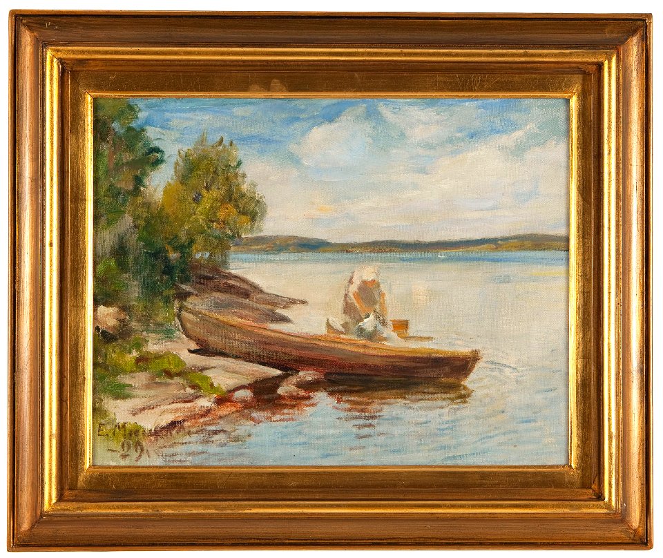 Järvimaisema, Painting by Elias Muukka