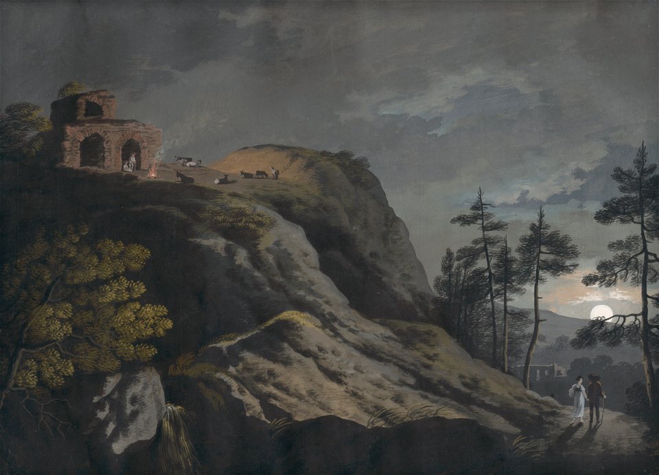 Ján Jakub Müller - Romantická krajina s ruinami a pastiermi pri mesačnom svite - O 5599 - Slovak National Gallery