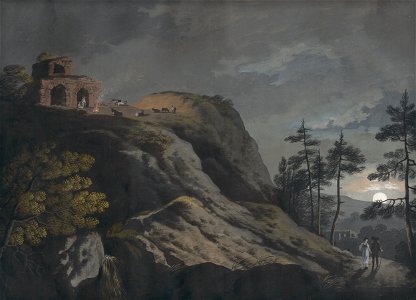 Ján Jakub Müller - Romantická krajina s ruinami a pastiermi pri mesačnom svite - O 5599 - Slovak National Gallery
