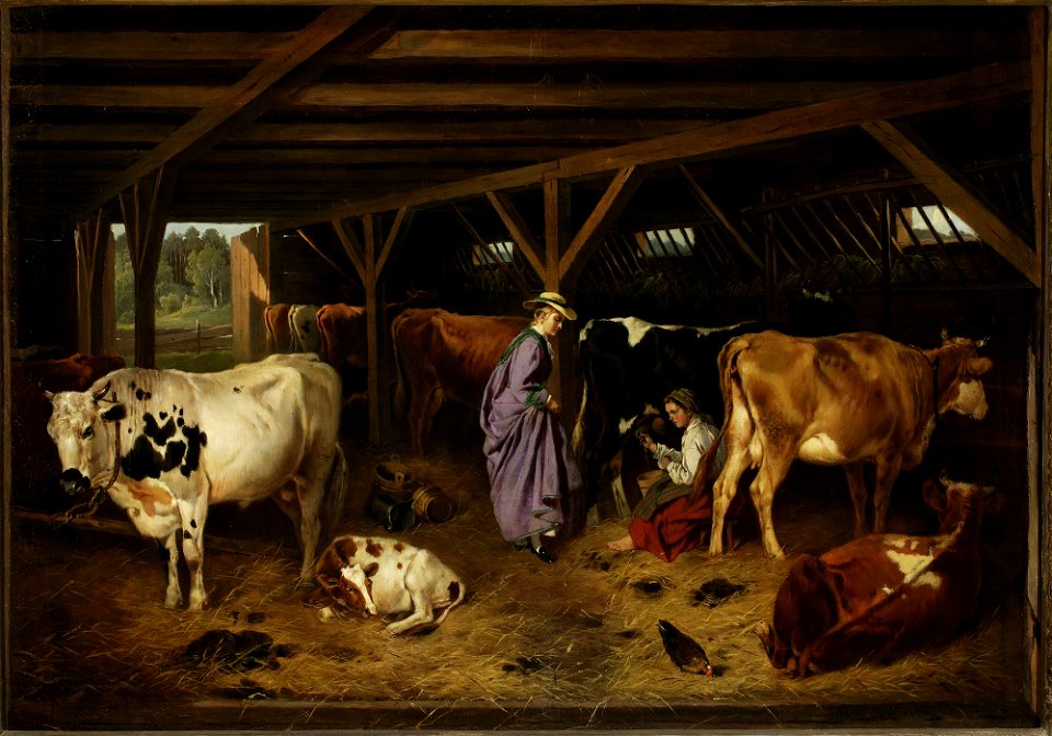 Józef Brodowski - In the barn - MP 5388 MNW - National Museum in Warsaw