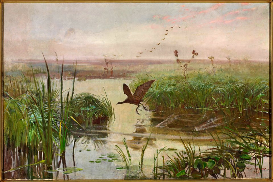 Józef Chełmoński - Common moorhen - MP 2263 MNW - National Museum in Warsaw