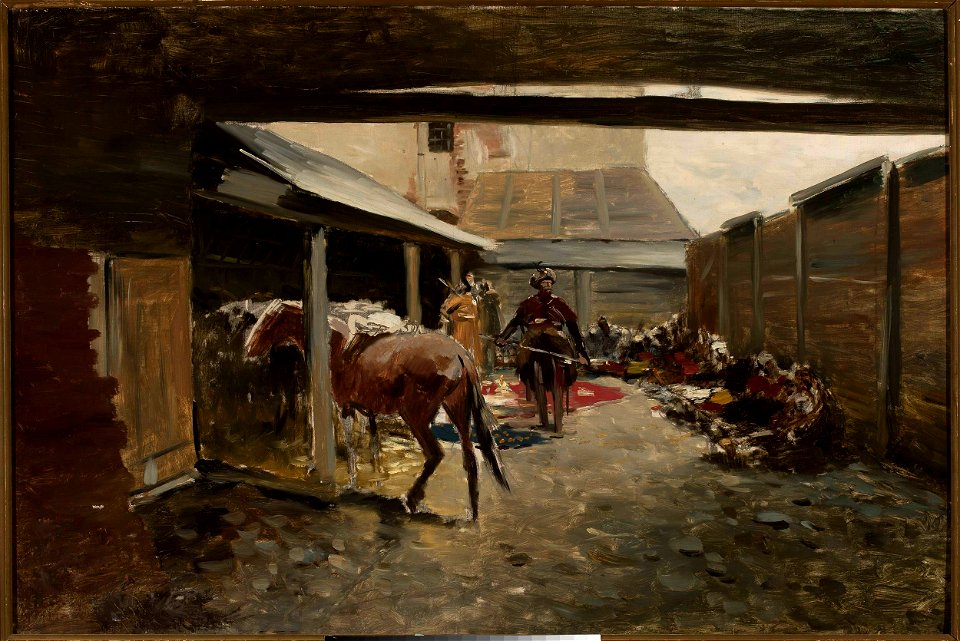 Józef Brandt - Backyard - MP 4880 MNW - National Museum in Warsaw