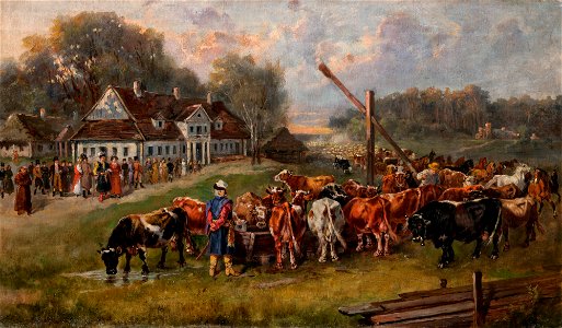 Józef Brodowski - Cattle's Return - MNK II-a-257 - National Museum Kraków
