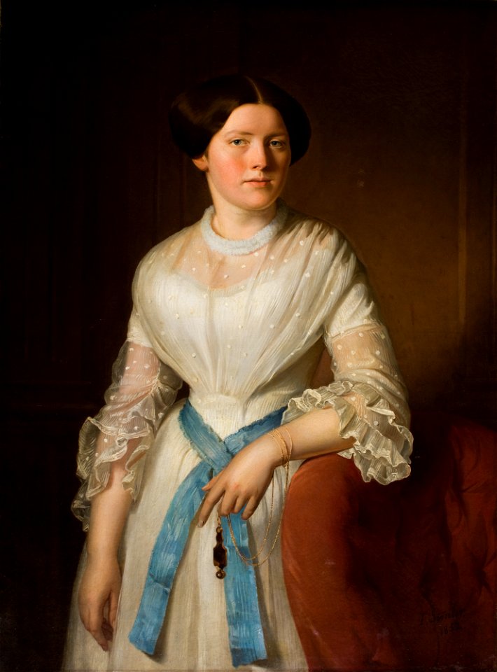 Józef Simmler - Portrait of Miss Pisarzowska - MNK II-a-840 - National Museum in Kraków